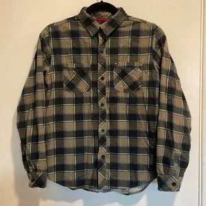 Kids soft green flannel